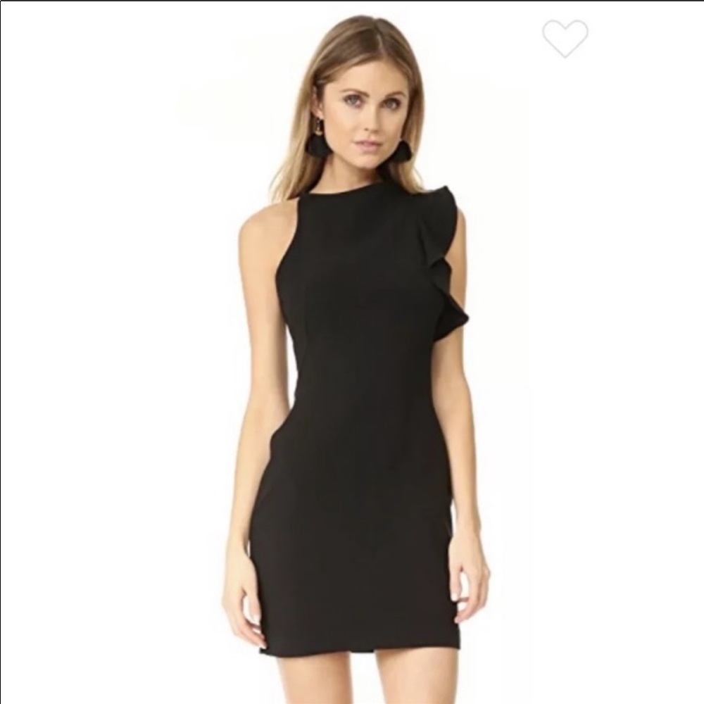 Nwt black halo black dress size 8 - pabla ruffle